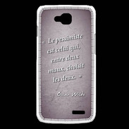 Coque LG L90 Pessimiste Violet Citation Oscar Wilde