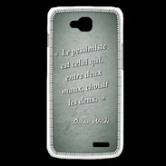 Coque LG L90 Pessimiste Vert Citation Oscar Wilde