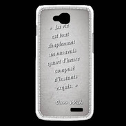 Coque LG L90 Quart d'heure Gris Citation Oscar Wilde