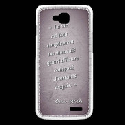 Coque LG L90 Quart d'heure Violet Citation Oscar Wilde