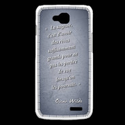 Coque LG L90 Sagesse rêves Bleu Citation Oscar Wilde