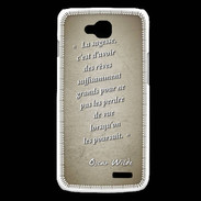 Coque LG L90 Sagesse rêves Sepia Citation Oscar Wilde