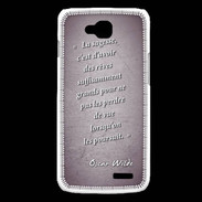 Coque LG L90 Sagesse rêves Violet Citation Oscar Wilde