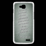 Coque LG L90 Sagesse rêves Vert Citation Oscar Wilde
