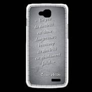 Coque LG L90 Sincérité fatale Noir Citation Oscar Wilde