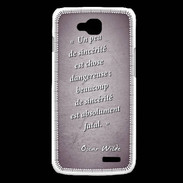 Coque LG L90 Sincérité fatale Violet Citation Oscar Wilde