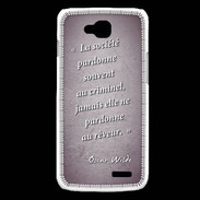 Coque LG L90 Société rêveur Violet Citation Oscar Wilde