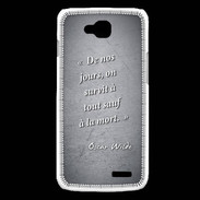 Coque LG L90 Survie mort Noir Citation Oscar Wilde