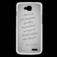Coque LG L90 Trop moderne Gris Citation Oscar Wilde
