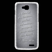 Coque LG L90 Trop moderne Noir Citation Oscar Wilde