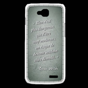 Coque LG L90 Trop moderne Vert Citation Oscar Wilde