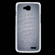 Coque LG L90 Vérité pure Bleu Citation Oscar Wilde