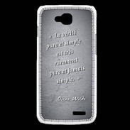 Coque LG L90 Vérité pure Noir Citation Oscar Wilde