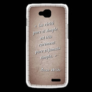 Coque LG L90 Vérité pure Rouge Citation Oscar Wilde