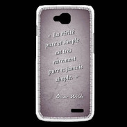 Coque LG L90 Vérité pure Violet Citation Oscar Wilde