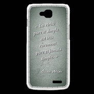 Coque LG L90 Vérité pure Vert Citation Oscar Wilde