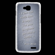 Coque LG L90 Ame nait Bleu Citation Oscar Wilde