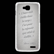 Coque LG L90 Ame nait Gris Citation Oscar Wilde