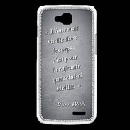 Coque LG L90 Ame nait Noir Citation Oscar Wilde
