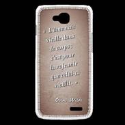 Coque LG L90 Ame nait Rouge Citation Oscar Wilde