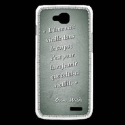 Coque LG L90 Ame nait Vert Citation Oscar Wilde
