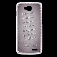 Coque LG L90 Ame nait Violet Citation Oscar Wilde
