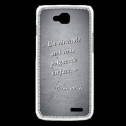 Coque LG L90 Ami poignardée Noir Citation Oscar Wilde