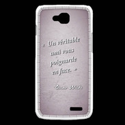 Coque LG L90 Ami poignardée Rose Citation Oscar Wilde