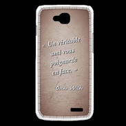 Coque LG L90 Ami poignardée Rouge Citation Oscar Wilde