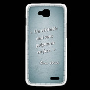 Coque LG L90 Ami poignardée Turquoise Citation Oscar Wilde