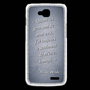 Coque LG L90 Avis gens Bleu Citation Oscar Wilde