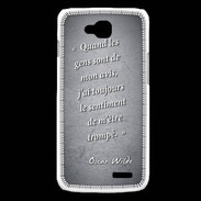 Coque LG L90 Avis gens Noir Citation Oscar Wilde