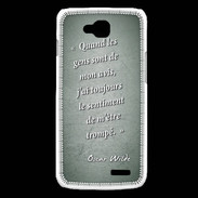 Coque LG L90 Avis gens Vert Citation Oscar Wilde