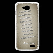 Coque LG L90 Bons heureux Sepia Citation Oscar Wilde