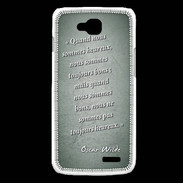 Coque LG L90 Bons heureux Vert Citation Oscar Wilde