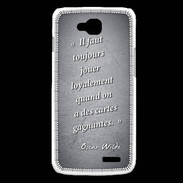 Coque LG L90 Cartes gagnantes Noir Citation Oscar Wilde