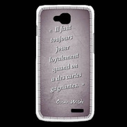 Coque LG L90 Cartes gagnantes Violet Citation Oscar Wilde