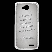 Coque LG L90 Choix ennemis Gris Citation Oscar Wilde