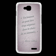 Coque LG L90 Choix ennemis Rose Citation Oscar Wilde