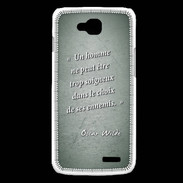 Coque LG L90 Choix ennemis Vert Citation Oscar Wilde