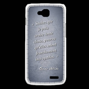 Coque LG L90 Croire Bleu Citation Oscar Wilde