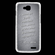 Coque LG L90 Croire Noir Citation Oscar Wilde