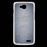Coque LG L90 Définir Bleu Citation Oscar Wilde