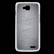 Coque LG L90 Définir Noir Citation Oscar Wilde