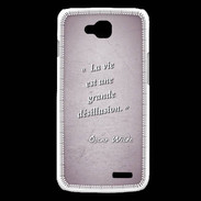 Coque LG L90 Désillusion vie Rose Citation Oscar Wilde