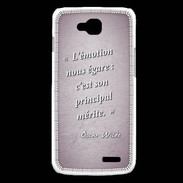 Coque LG L90 Emotion égarée Rose Citation Oscar Wilde