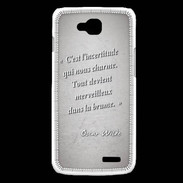 Coque LG L90 Incertitude amour Gris Citation Oscar Wilde
