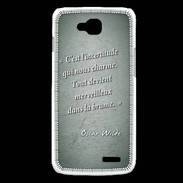 Coque LG L90 Incertitude amour Vert Citation Oscar Wilde