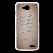 Coque LG L90 Incertitude amour Rouge Citation Oscar Wilde