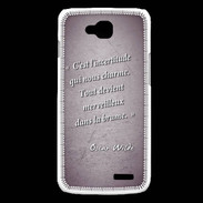 Coque LG L90 Incertitude amour Violet Citation Oscar Wilde